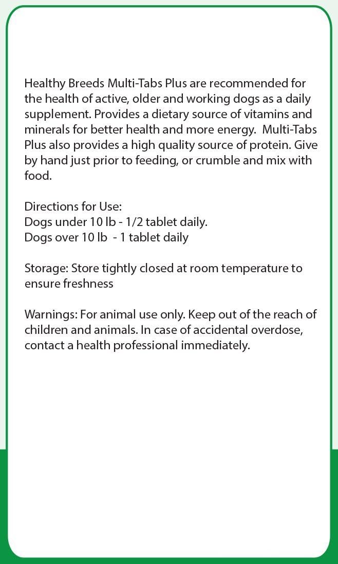 Healthy Breeds Chinook Multi-Tabs Plus Comprimidos Masticables 180 unidades