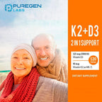 2 en 1 Alta Potencia – 90 mcg Vitamina K2 (MK-7) y 5000 UI Vitamina D3 – 120 Cápsulas