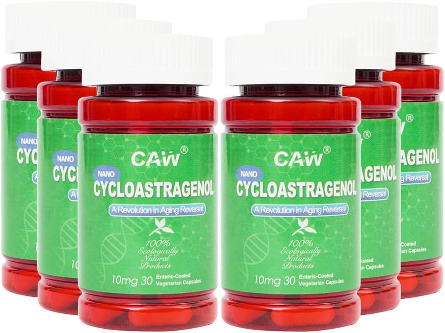 CAW Nano Cycloastragenol 10 mg | Cápsulas entéricas vegetales (6 botes)