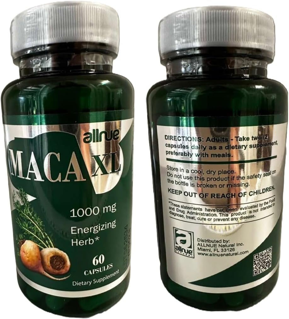 Maca XL 60 Cápsulas - Original Pill Super Maca para Glúteos