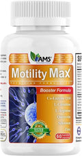 Motility Max – Apoya la motilidad espermática y la salud reproductiva, con L-Arginina, L-Carnitina y nutrientes esenciales, 60 cápsulas