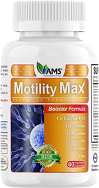 Motility Max – Apoya la motilidad espermática y la salud reproductiva, con L-Arginina, L-Carnitina y nutrientes esenciales, 60 cápsulas