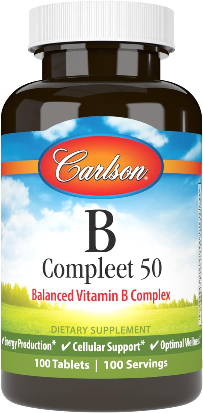 Carlson B Compleet 50 - Complejo B Equilibrado, 100 Comprimidos