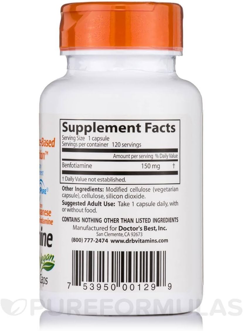 Doctor's Best - Best Benfotiamine (150 mg) 120 Cápsulas Vegetales