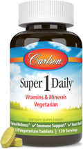 Carlson Super 1 Daily Multivitamínico Vegetal - 120 Comprimidos