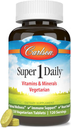 Carlson Super 1 Daily Multivitamínico Vegetal - 120 Comprimidos