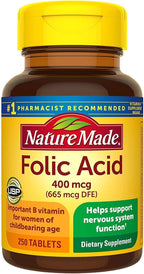 Ácido Fólico 400 mcg, 250 Comprimidos - Panihari Nature Made
