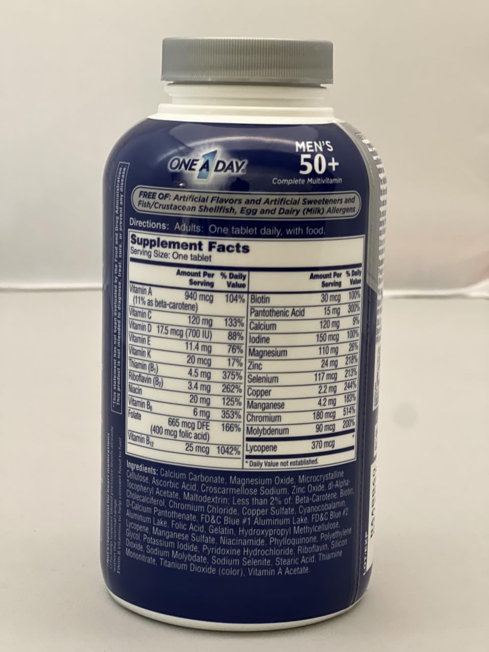 One A Day Men's 50 Plus Advantage Multivitaminas, PAQUETE ESPECIAL de 300 unidades