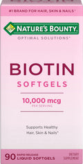 Nature's Bounty Biotina 10000mcg - 90 Cápsulas Blandas de Liberación Rápida