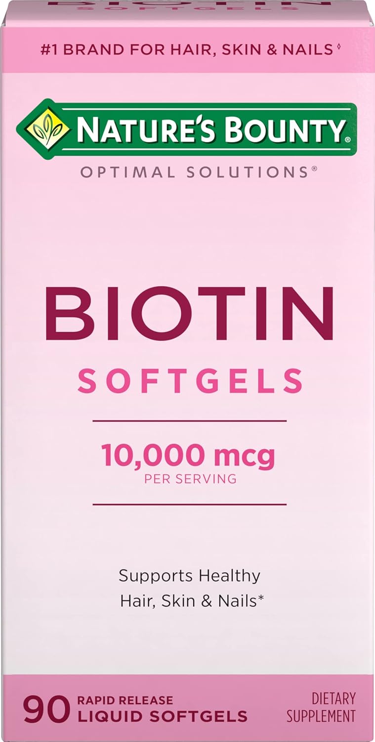 Nature's Bounty Biotina 10000mcg - 90 Cápsulas Blandas de Liberación Rápida