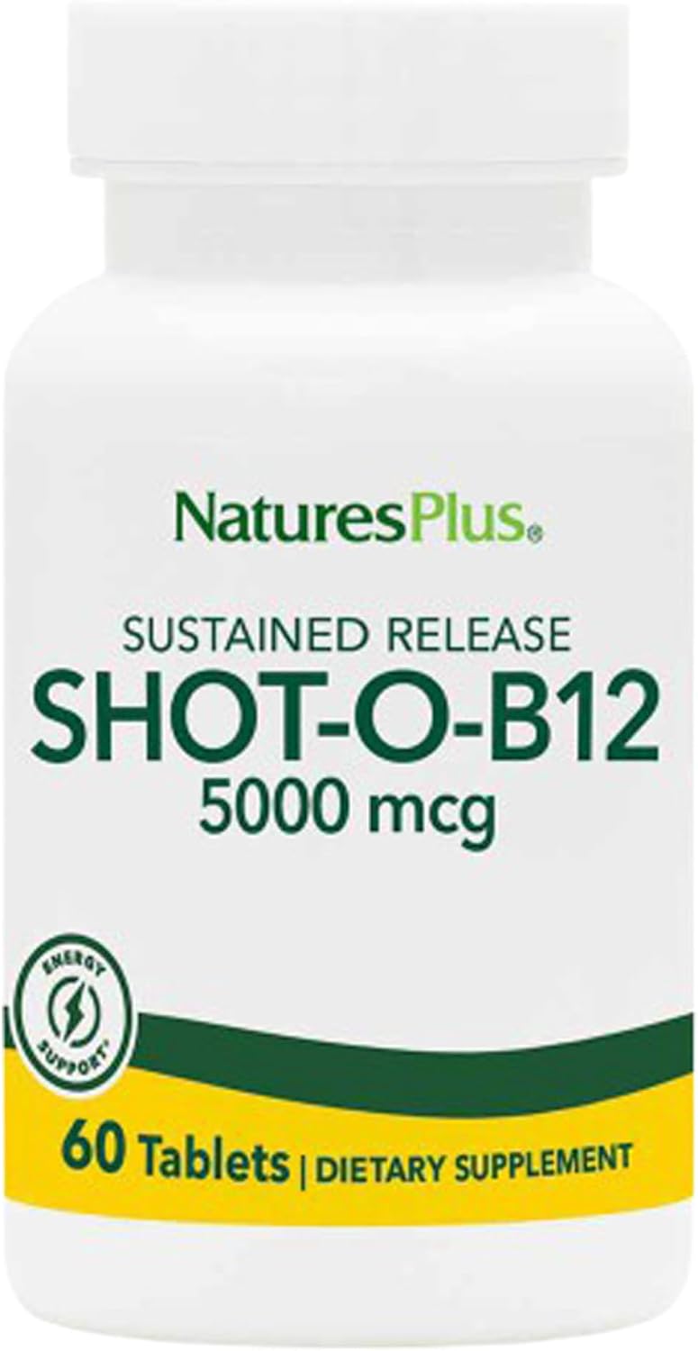 NaturesPlus Shot-O-B12 5000 mcg - 30 Comprimidos de Liberación Prolongada