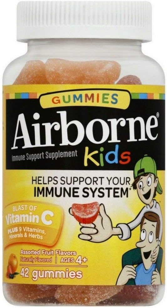 Airborne Gominolas de Vitamina C y Zinc para Niños, 126 uds (3 Envases)