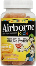 Airborne Gomitas de Vitamina C 500 mg + Zinc para el Sistema Inmunológico, Sabor a Frutas Variadas, Sin Gluten, 42 gominolas (Paquete de 4)