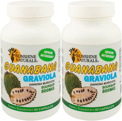 Sunshine Naturals Graviola (Guanábana) – Apoyo al sistema inmunitario: Gracias a sus nutrientes, la Graviola puede – Image 1