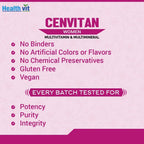Dharma Healthvit Cenvitan Multivitamínico y Multimineral para Mujeres con 26 Nutrientes – 60 Comprimidos