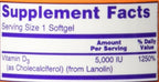 NOW Foods Vitamin D3 5000 IU, 240 Softgels (2-Pack)