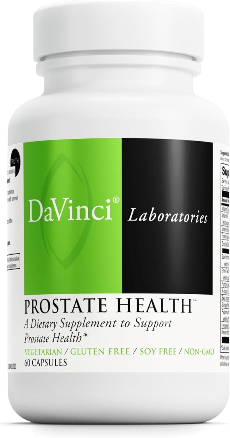 DAVINCI Labs Salud Prostática con Saw Palmetto, Zinc y Té Verde - 60 Cápsulas Vegetarianas