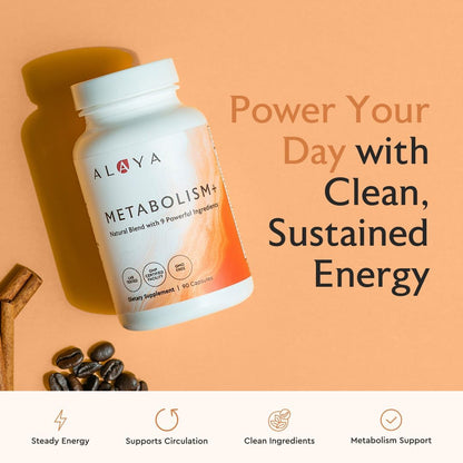 Alaya Naturals Metabolism+ - Energía Natural – Apoyo antioxidante para el equilibrio diario: Ingredientes como el – Image 2