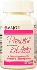 Major Pharmaceuticals Prenatal Supplement - 100 Tablets