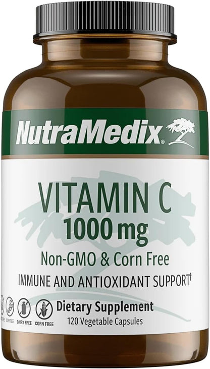 NutraMedix Vitamina C 1000 mg sin maíz - – Funcionamiento normal del sistema inmunitario: La vitamina C contribuye – Image 1