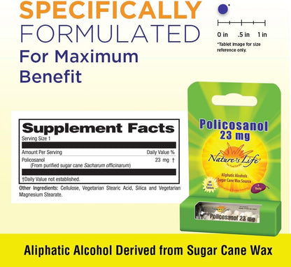 Nature's Life Policosanol 23 mg - 60 Comprimidos – Image 2