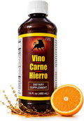 Menper Vino Carne Hierro Suplemento de Hierro Líquido con Vitaminas para Energía y Vitalidad, 473 ml