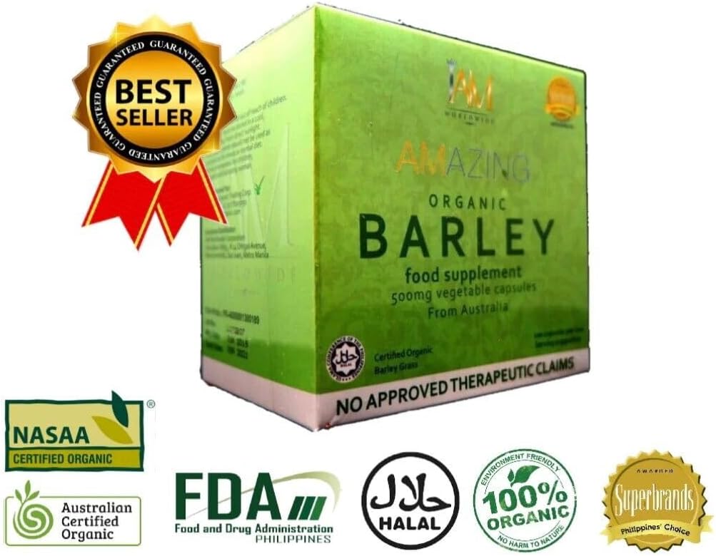 IAM WORLDWIDE Amazing Organic Barley Capsule from Australia - 100 Cápsulas de 500 mg