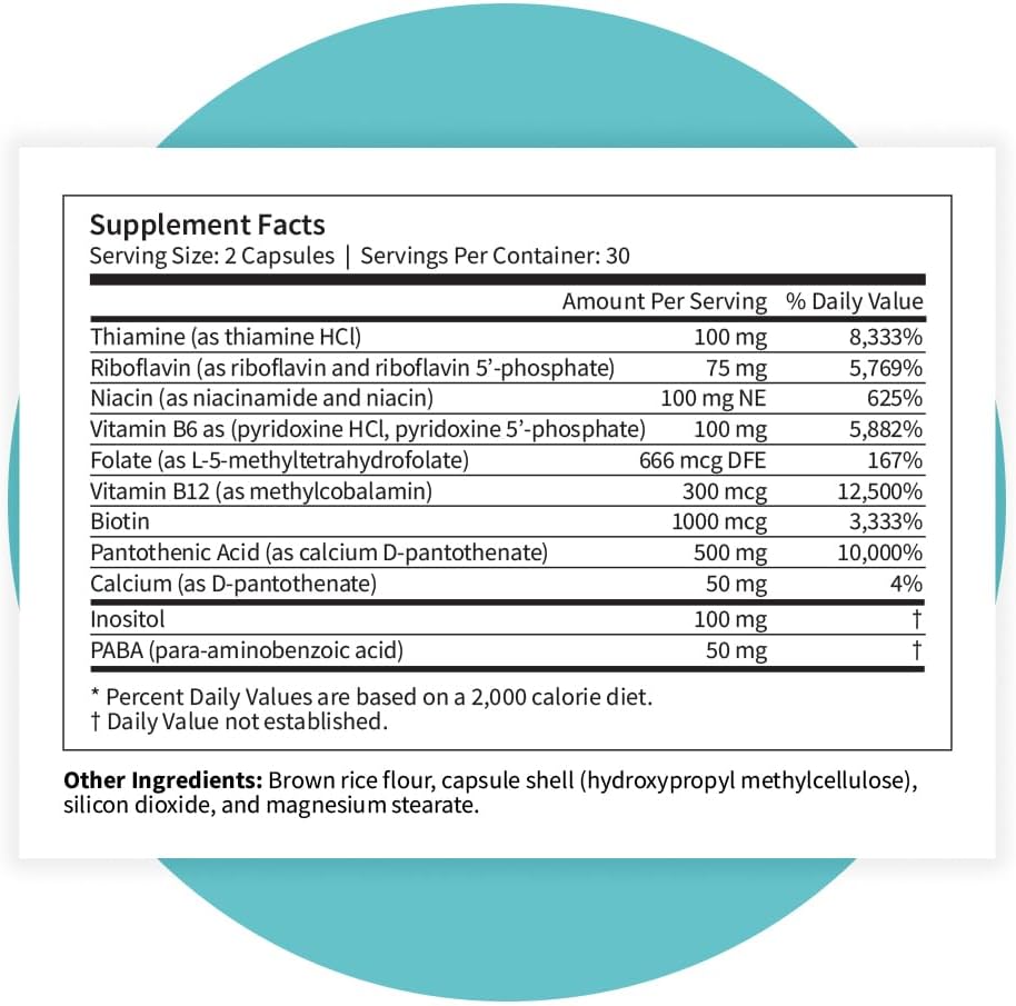 Pattern Wellness Complejo de Vitaminas B (60 Cápsulas)