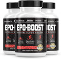 EPO-Boost Natural Blood Builder - Complemento de Hierro con Equinácea y Diente de León (3 Envases)
