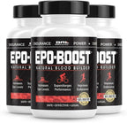 EPO-Boost Natural Blood Builder - Complemento de Hierro con Equinácea y Diente de León (3 Envases)