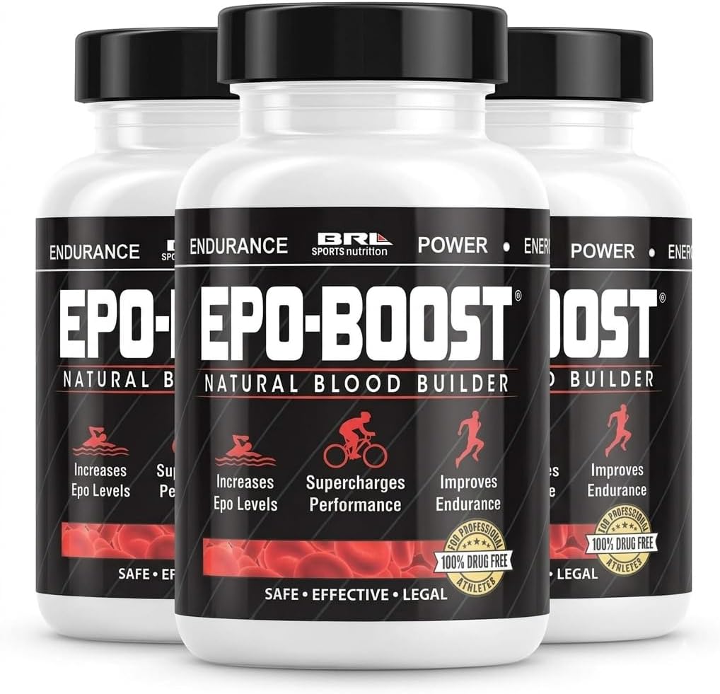 EPO-Boost Natural Blood Builder - Complemento de Hierro con Equinácea y Diente de León (3 Envases)