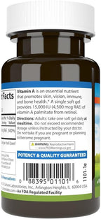 Carlson Labs Vitamina A Palmitato, 15000 UI, 120 Cápsulas Blandas