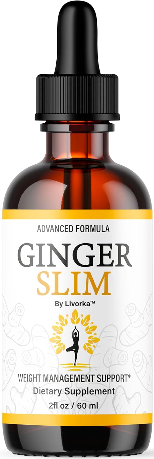 Ginger Slim Drops - Gotas Líquidas Naturales, Fórmula Premium, 1 Frasco para 1 Mes