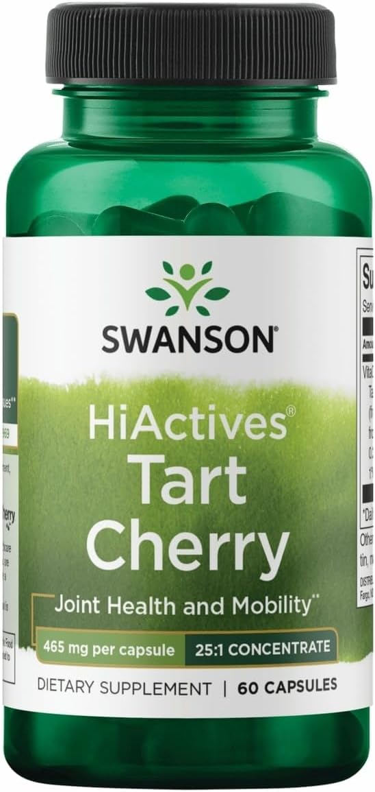 Swanson HiActives Cereza Ácida, 60 Cápsulas, 465 mg