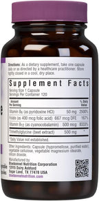 Bluebonnet Homocysteine Formula, 120 Vegetable Capsules