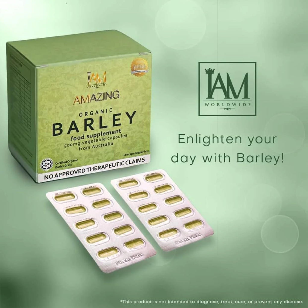 IAM WORLDWIDE Amazing Organic Barley Capsule from Australia - 100 Cápsulas de 500 mg