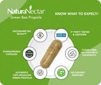 NaturaNectar - Green Bee Propolis Capsules - NSF Certified Brazilian Green Propolis - Gluten Free - 60 Capsules