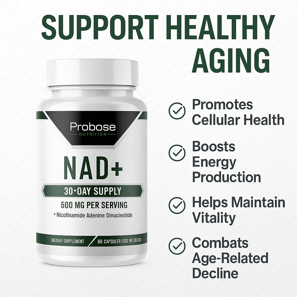 Probase Nutrition NAD Suplemento 500mg Alta Potencia - 30 Días