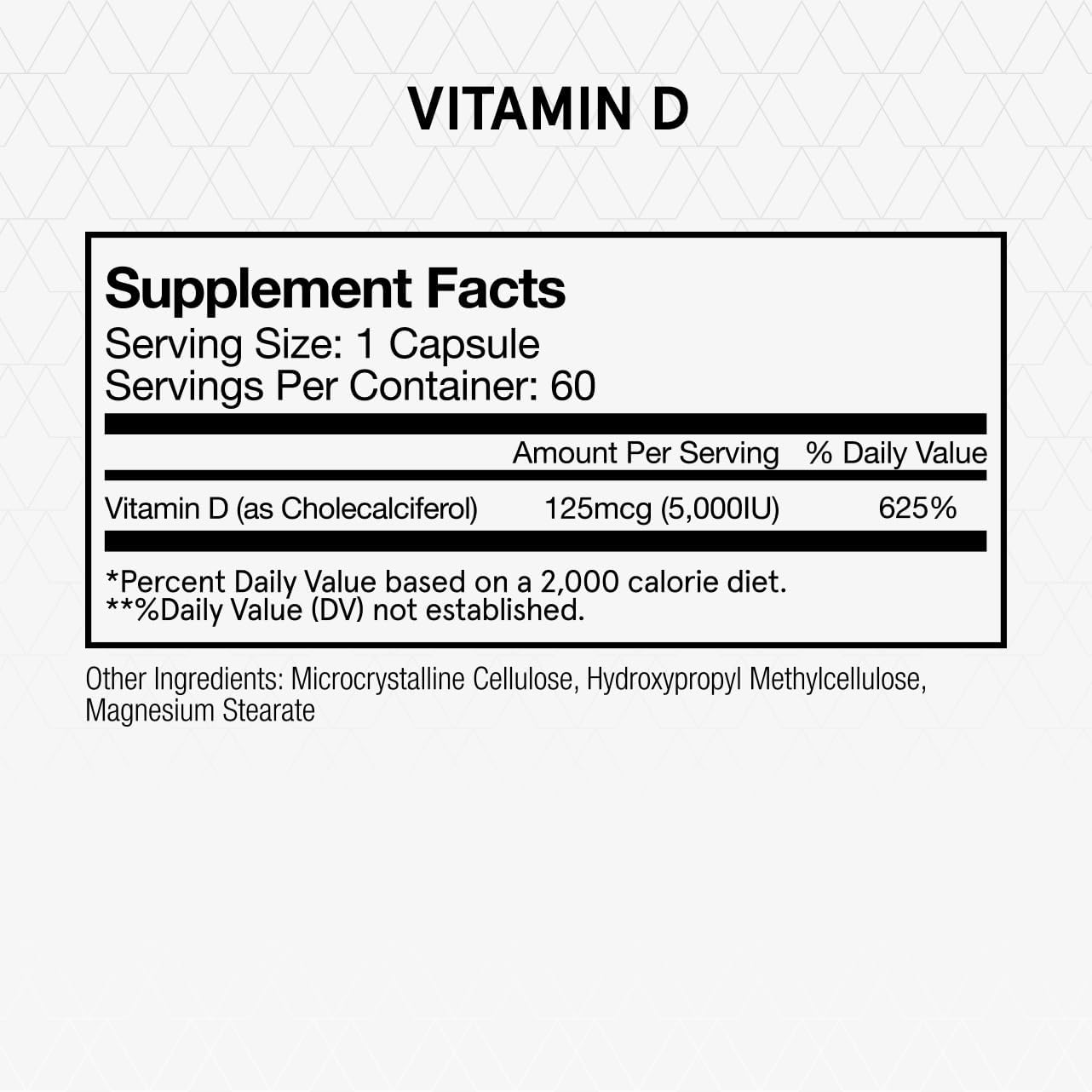 Momentous Vitamina D3 5000 UI - 60 cápsulas - Certificado NSF para deporte