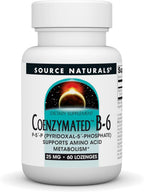 Source Naturals Coenzymated B-6 25 mg Piridoxal-5-Fosfato Comprimidos de Disolución Rápida