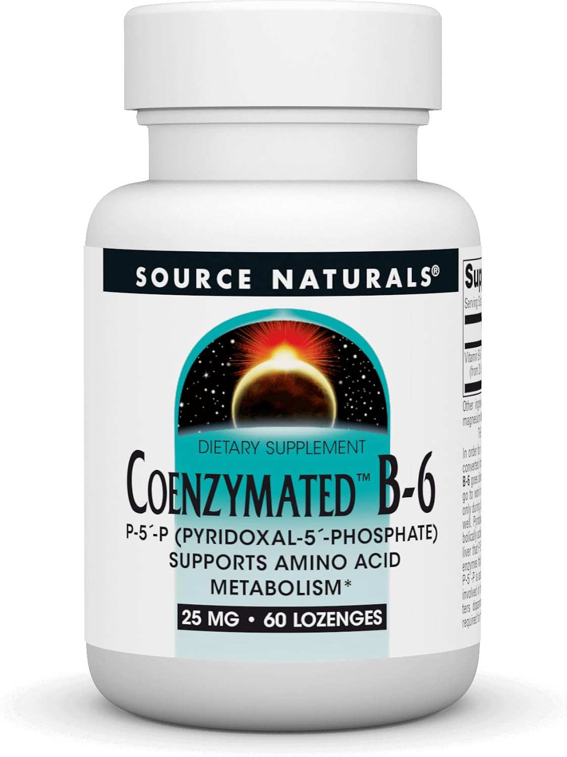 Source Naturals Coenzymated B-6 25 mg Piridoxal-5-Fosfato Comprimidos de Disolución Rápida