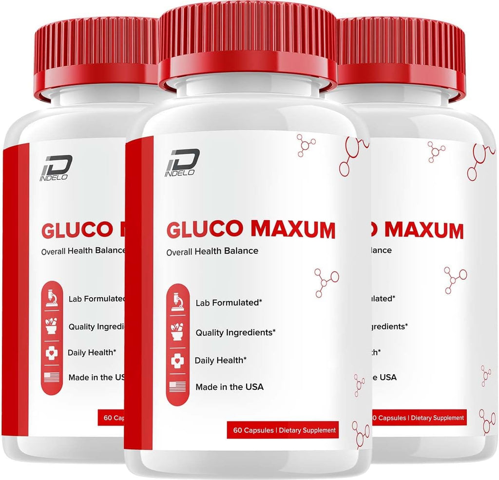Gluco Maxum Cápsulas - Suplemento Avanzado con Fórmula Natural (3 Paquetes - 180 Cápsulas)