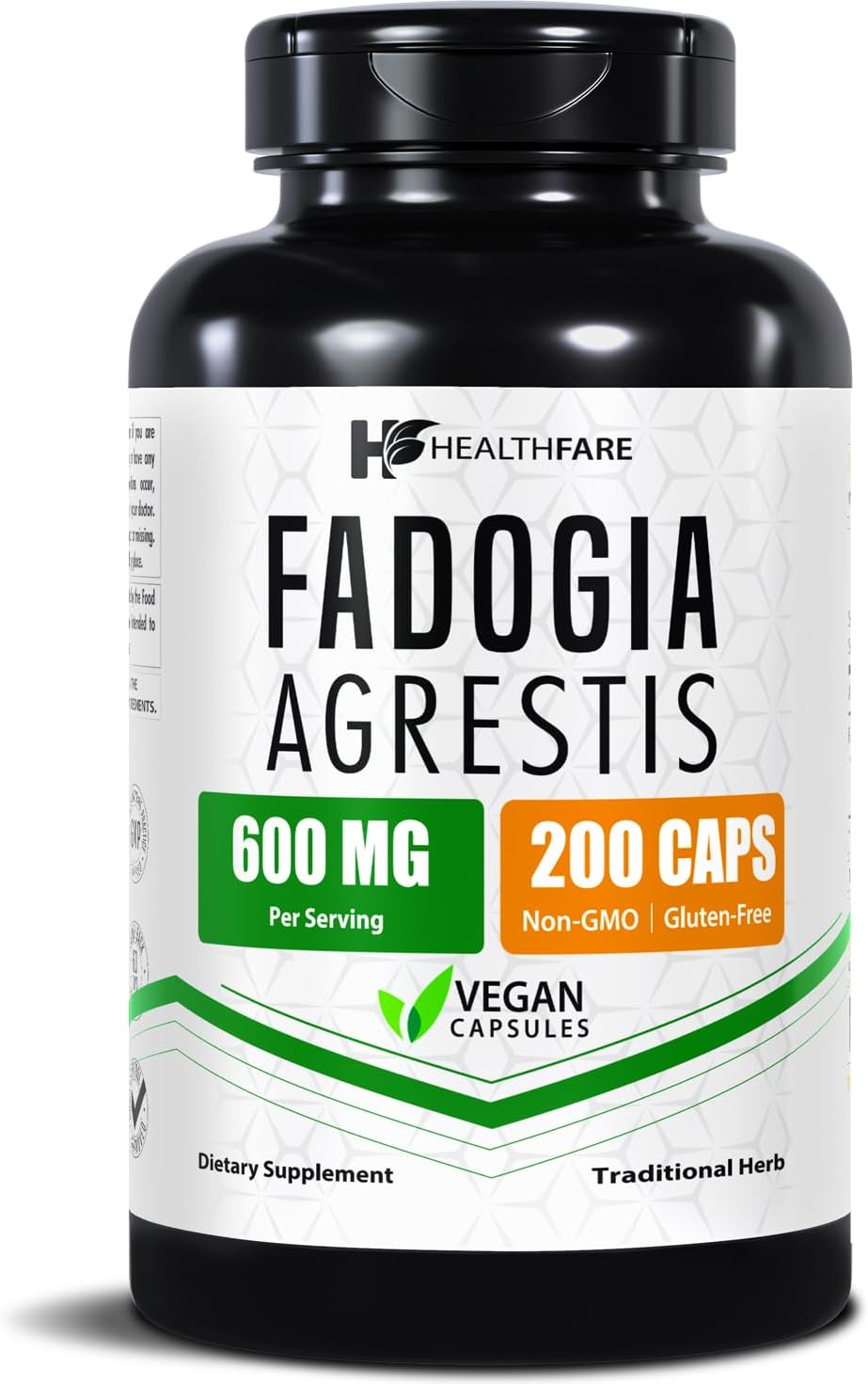 Healthfare Fadogia Agrestis Extract | 200 Cápsulas Veganas | Suplemento Herbal