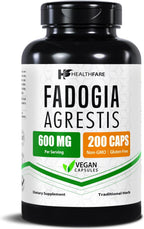 Healthfare Fadogia Agrestis Extract | 200 Cápsulas Veganas | Suplemento Herbal