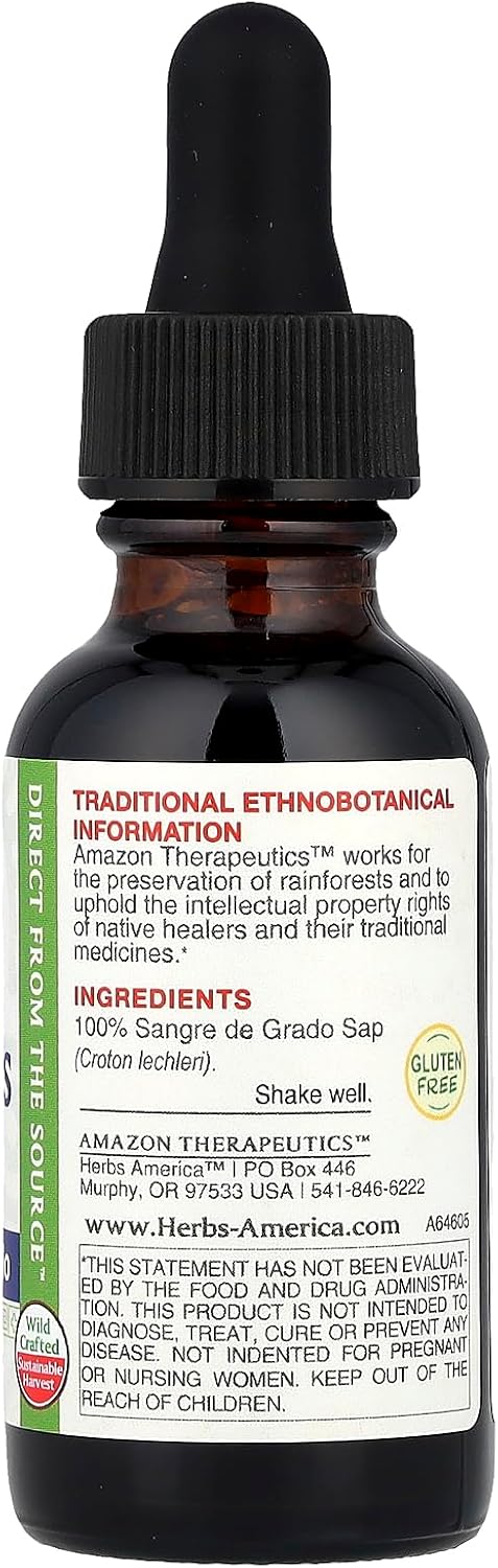 Sangre de Grado - Dragon's Blood (1 oz) - Silvestre, Sin Gluten, Keto Friendly, Vegano, No-GMO, Orgánico Certificado