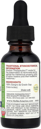 Sangre de Grado - Dragon's Blood (1 oz) - Silvestre, Sin Gluten, Keto Friendly, Vegano, No-GMO, Orgánico Certificado