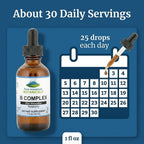 Pure Mountain Botanicals Complejo B Líquido - Vitaminas B12 y B6 - Sabor Frambuesa - Kosher No GMO - 30 Dosis