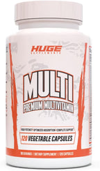 Huge Multi, Multivitamínico para Hombres, Fórmula Completa para Deportistas y Culturistas, 120 Cápsulas