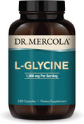Dr. Mercola L-Glicina - Suplemento de aminoácido - 180 Cápsulas (90 porciones)