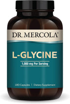 Dr. Mercola L-Glicina - Suplemento de aminoácido - 180 Cápsulas (90 porciones)